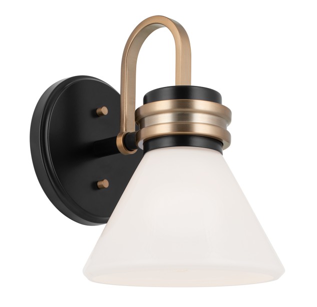 Sieninis šviestuvas Kichler Farum G9 3000K 3W LED IP44 KL-FARUM1-BK-CPZ