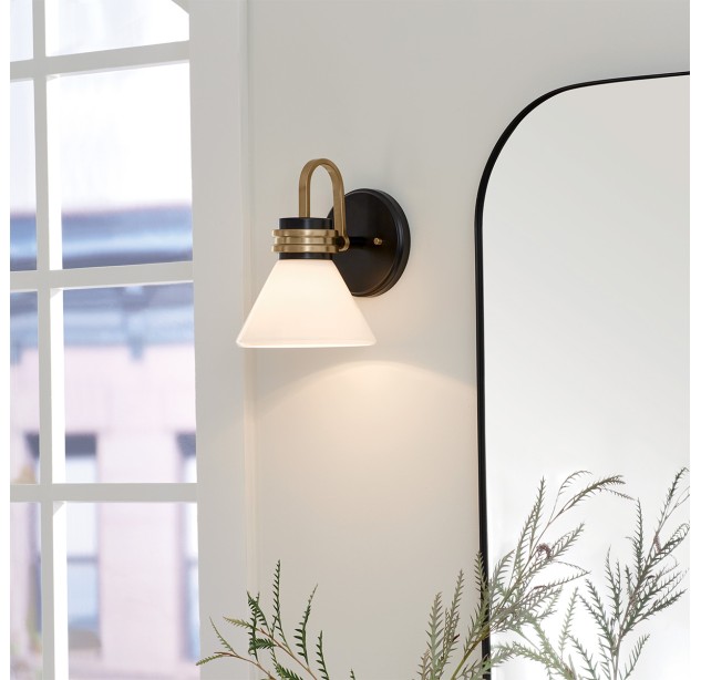 Sieninis šviestuvas Kichler Farum G9 3000K 3W LED IP44 KL-FARUM1-BK-CPZ