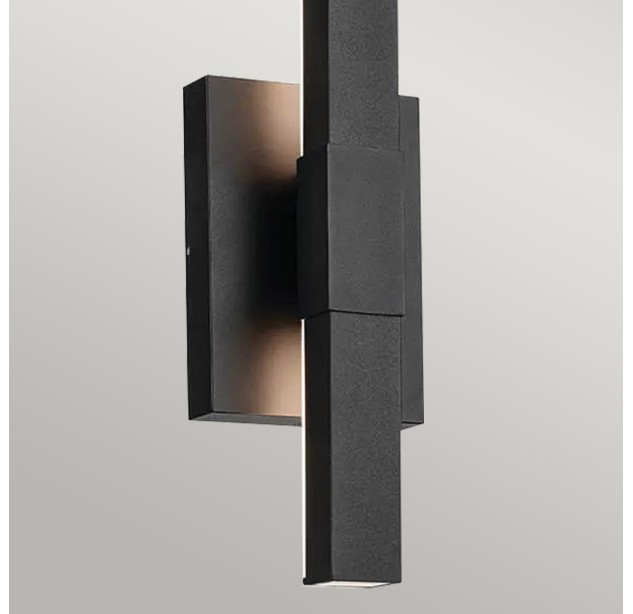 Lauko sieninis šviestuvas Kichler Nocar 20W 3000K IP44 LED KL-NOCAR-M-BK Lauko sieninis šviestuvas Kichler Nocar 20W 3000K IP44 LED KL-NOCAR-M-BK