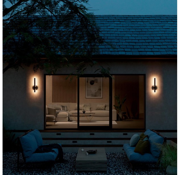 Lauko sieninis šviestuvas Kichler Nocar 20W 3000K IP44 LED KL-NOCAR-M-BK Lauko sieninis šviestuvas Kichler Nocar 20W 3000K IP44 LED KL-NOCAR-M-BK