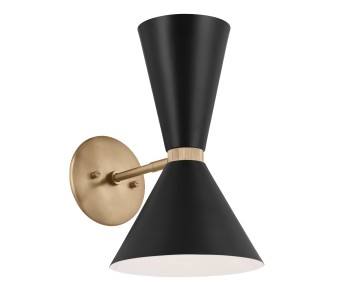 Sieninis šviestuvas Phix 2x40W E27 KL-PHIX-1W-CBB