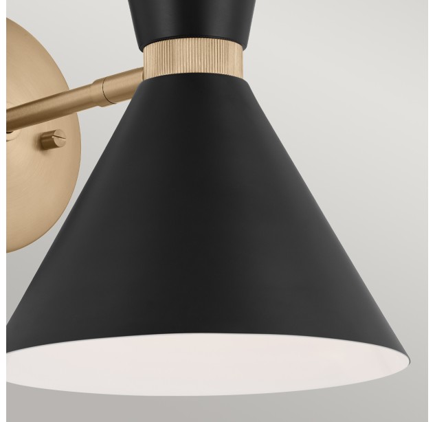 Sieninis šviestuvas Phix 2x40W E27 KL-PHIX-1W-CBB Sieninis šviestuvas Phix 2x40W E27 KL-PHIX-1W-CBB