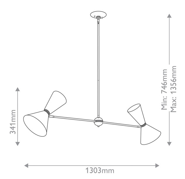 Sietynas Phix Linear 4x40W E27 KL-PHIX-2-LINEAR-CBB Sietynas Phix Linear 4x40W E27 KL-PHIX-2-LINEAR-CBB