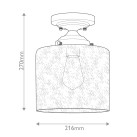 Lubinis šviestuvas Kichler Winslow 60W E27 KL-WINSLOW-SF-NBR Lubinis šviestuvas Kichler Winslow 60W E27 KL-WINSLOW-SF-NBR