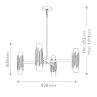 Sietynas Marvele 8x40W E14 MARVELE8-AB-OPAL Sietynas Marvele 8x40W E14 MARVELE8-AB-OPAL