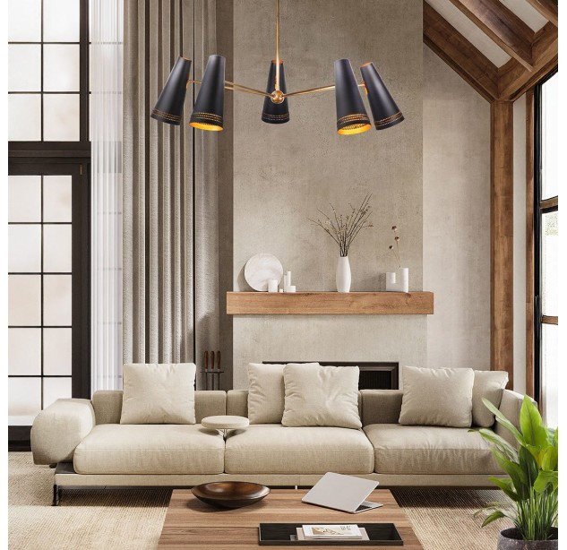 Sietynas Brickell E27 5x60W QN-BRICKELL5-MBHL Sietynas Brickell E27 5x60W QN-BRICKELL5-MBHL