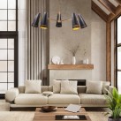 Sietynas Brickell E27 5x60W QN-BRICKELL5-MBHL Sietynas Brickell E27 5x60W QN-BRICKELL5-MBHL