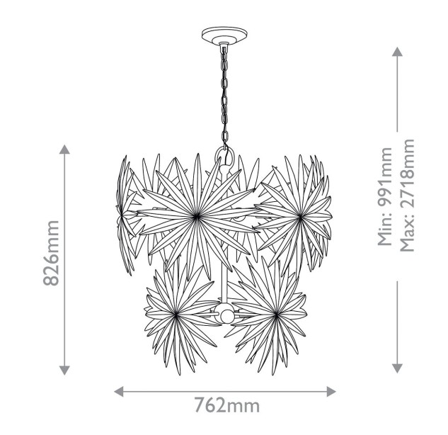 Sietynas BISMARKIA 60W E14 QNC-BISMARKIA-10P-WH