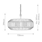 Sietynas CENTURION 60W E14 QNC-CENTURION-6P-BK