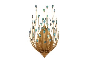 Sieninis šviestuvas Delphos E14 3x60W QNC-DELPHOS-3WB-GD