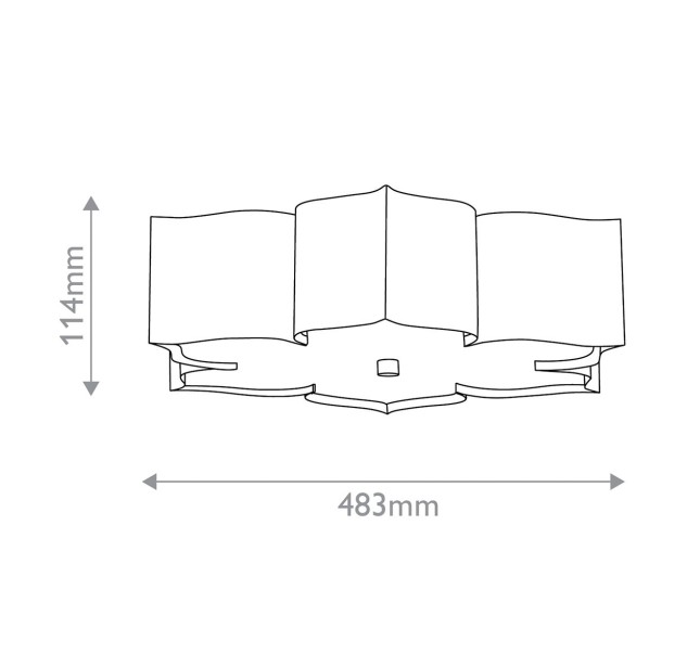 Lubinis šviestuvas Grand Lotus E27 3x40W QNC-GRAND-LOTUS-F-L-BCGL Lubinis šviestuvas Grand Lotus E27 3x40W QNC-GRAND-LOTUS-F-L-BCGL