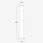 Pastatomas lauko šviestuvas AMELIA 800 2700K-6500K 8.5W DR2.575.000.AYV1K Pastatomas lauko šviestuvas AMELIA 800 2700K-6500K 8.5W DR2.575.000.AYV1K