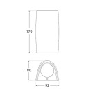 Sieninis lauko šviestuvas MARTA 90 2700K-4000K 2x6W 2A4.000.AXL2K Sieninis lauko šviestuvas MARTA 90 2700K-4000K 2x6W 2A4.000.AXL2K