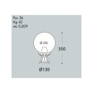 Pastatomas lauko šviestuvas GLOBE 250 2700K-6500K 8.5W G25.110.AYV1K Pastatomas lauko šviestuvas GLOBE 250 2700K-6500K 8.5W G25.110.AYV1K