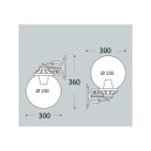Sieninis lauko šviestuvas GLOBE 250 2700K-6500K 8.5W G25.131.AYV1K Sieninis lauko šviestuvas GLOBE 250 2700K-6500K 8.5W G25.131.AYV1K