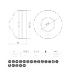 Judesio jutiklis 6m 1200W 360° IP20 CR-CR3000-00 Judesio jutiklis 6m 1200W 360° IP20 CR-CR3000-00