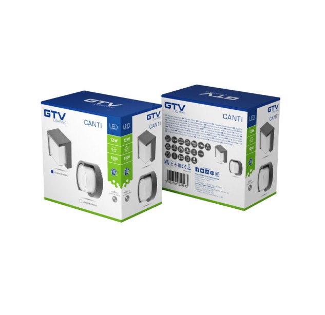 Sieninis šviestuvas CANTI 4000K 12W LD-CANTI12WKW-40 Sieninis šviestuvas CANTI 4000K 12W LD-CANTI12WKW-40