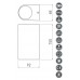 Sieninis lauko šviestuvas TIAGO 2x35W IP54 inox