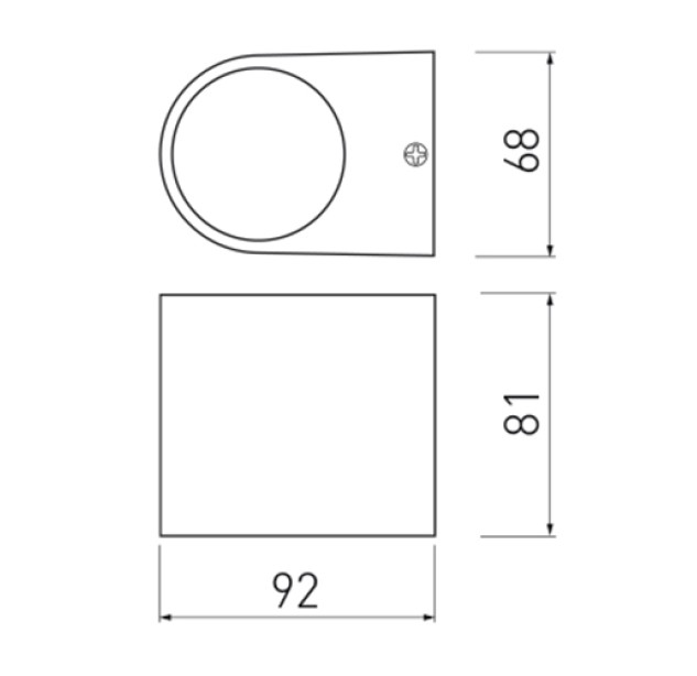 Sieninis lauko šviestuvas TIAGO 1x35W IP54 black
