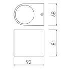 Sieninis lauko šviestuvas TIAGO 1x35W IP54 black