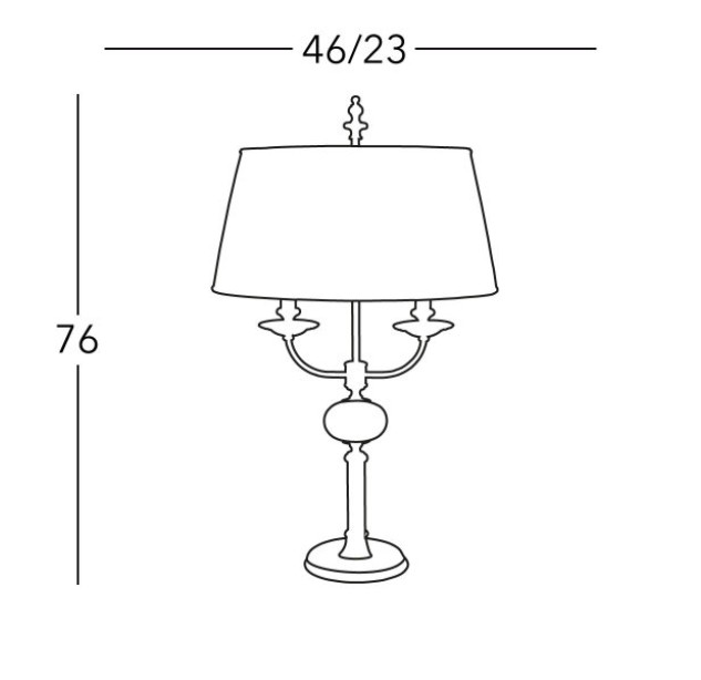 Stalinis šviestuvas ASCOT 2x60W E14 IP20 0195.72.4