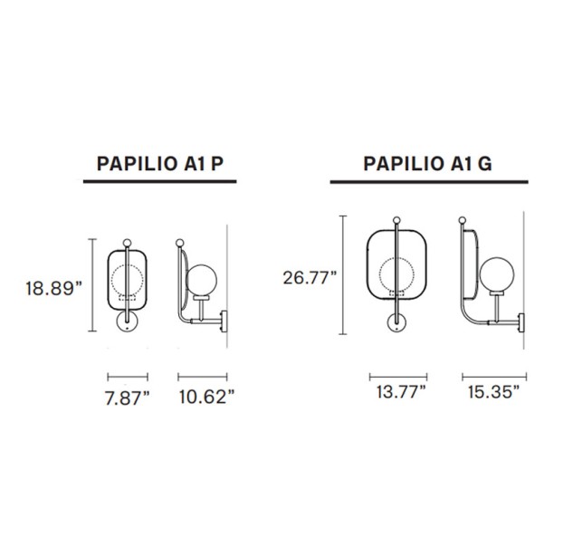 Настенный светильник PAPILIO 1x40W E14 черный A1 P V91