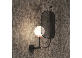 Sieninis šviestuvas PAPILIO 1x40W E14 juodas A1 P V91