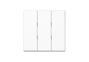 Klavišas trigubas be rėmelio A593BFWW baltas blizgus
