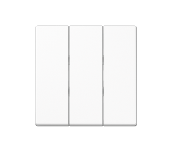 Klavišas trigubas be rėmelio A593BFWW baltas blizgus