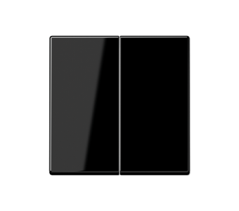 Klavišas dvigubas  be rėmelio A595BFSW juodas blizgus