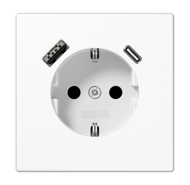Kištukinis lizdas be rėmelio su USB LS1520-15CAWW Kištukinis lizdas be rėmelio su USB LS1520-15CAWW