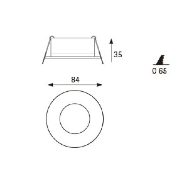 Įleidžiamas šviestuvas WATER-TIGHT 107 GREY