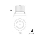 Įleidžiamas šviestuvas AMBIENCE/UGR 51015 4000K 15W 51015-2154-09