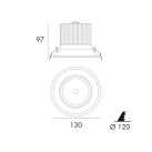 Įleidžiamas šviestuvas AMBIENCE/UGR 51022 3000K 22W 51022-2153-09