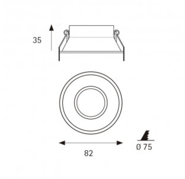 Įleidžiamas šviestuvas AMBIENCE 510 WHITE IP44 Įleidžiamas šviestuvas AMBIENCE 510 WHITE IP44