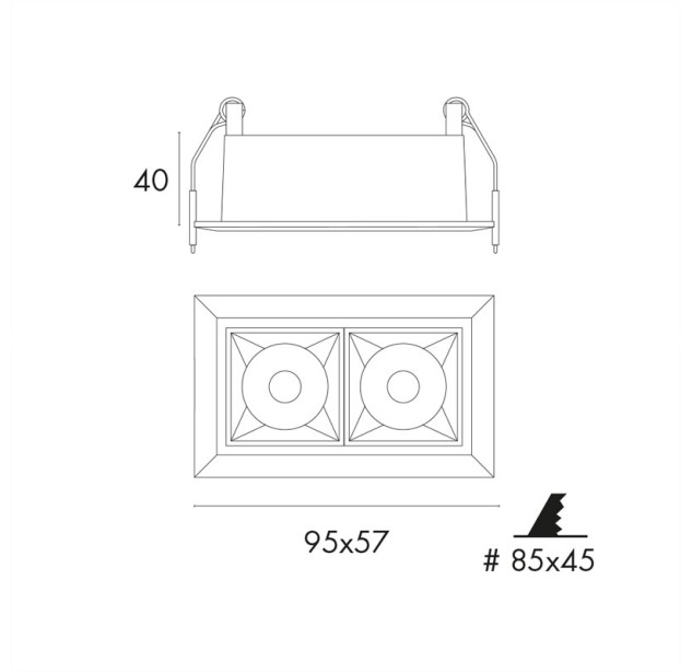 Įleidžiamas šviestuvas OWL R2L 4000K 10W 7ID51210-21W4-9018 Įleidžiamas šviestuvas OWL R2L 4000K 10W 7ID51210-21W4-9018