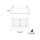 Įleidžiamas šviestuvas OWL R2L 4000K 10W 7ID51210-21W4-9018 Įleidžiamas šviestuvas OWL R2L 4000K 10W 7ID51210-21W4-9018