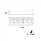 Įleidžiamas šviestuvas OWL R5L 4000K 20W 7ID51220-21W4-9018 Įleidžiamas šviestuvas OWL R5L 4000K 20W 7ID51220-21W4-9018