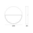 Sieninis lauko šviestuvas BETA 10 3000K 10W 7OW24010-22P3-DG Sieninis lauko šviestuvas BETA 10 3000K 10W 7OW24010-22P3-DG