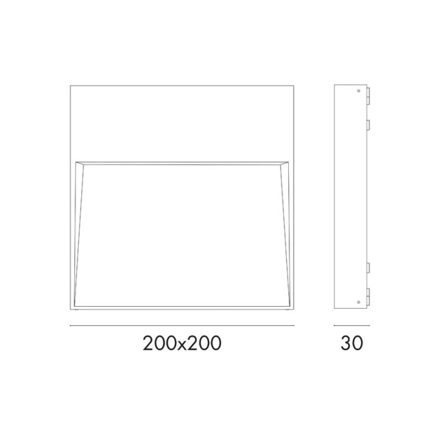 Sieninis lauko šviestuvas BETA S10 3000K 10W 7OW24110-22P3-DG Sieninis lauko šviestuvas BETA S10 3000K 10W 7OW24110-22P3-DG