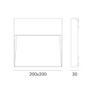 Sieninis lauko šviestuvas BETA S10 3000K 10W 7OW24110-22P3-DG Sieninis lauko šviestuvas BETA S10 3000K 10W 7OW24110-22P3-DG