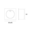 Sieninis lauko šviestuvas ANKAA ST03 3000K 3W 7OW50803-22S3-DG