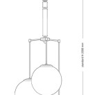 Pakabinamas šviestuvas ARTU GLASS WHITE 3