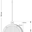 Pakabinamas šviestuvas LAURIA 2xE14 max 40W LAU-ZW-2(N)240/R