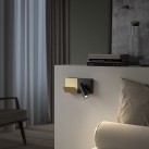 Sieninis šviestuvas E-LAMP MINI BLACK/GOLD dimeriuojamas