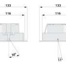 Įleidžiamas šviestuvas Casa Single DL juodas 110L01681879 Įleidžiamas šviestuvas Casa Single DL juodas 110L01681879