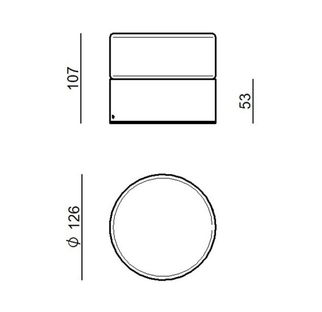 Настенный/потолочный светильник Horus Concentric 3000K IP65 11W CA120DE2WDI