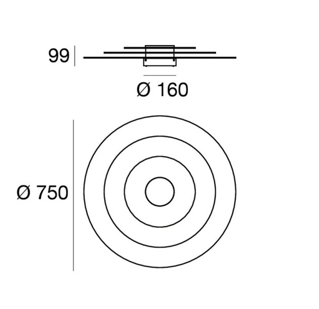 Lubinis šviestuvas Joint_S 2700K 32W IP20 CA097DWHMDI