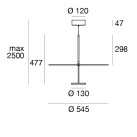 Pakabinamas šviestuvas Stilo_P 24W 2700K IP20 CA087DLUMDI Pakabinamas šviestuvas Stilo_P 24W 2700K IP20 CA087DLUMDI