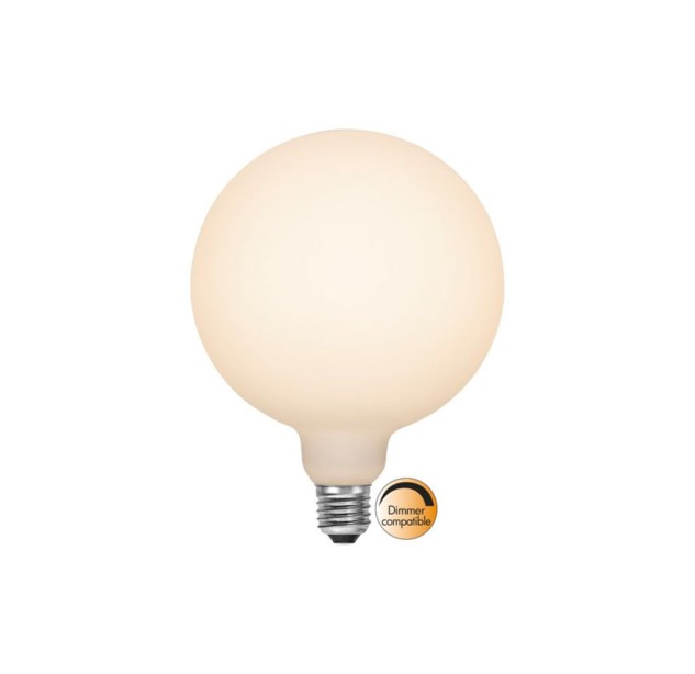 LED porceliano lemputė E27 8W G150 dimeriuojama